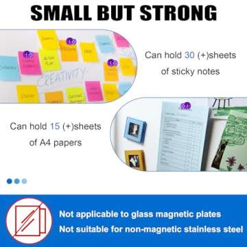 LOVIMAG 20 PCS Refrigerator Magnets, Purple Fridge Magnets Strong Magnets for Whiteboard, Small Neodymium Magnets Ideal for Push Pin Magnets, Office Magnets, Classroom Magnets, Map Magnets