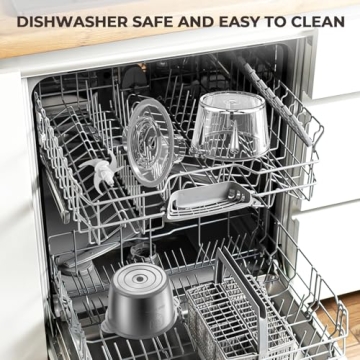 SYVIO Food Processor with 2 Bowls - Powerful Kitchen Gadget