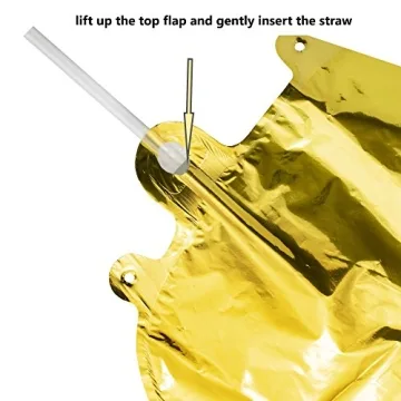 Gold OH Baby Script Balloons for Celebrations - 16 inch