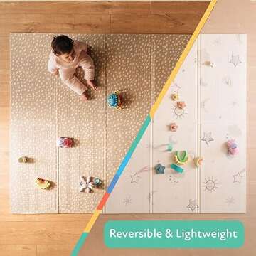 Nuby Reversible Baby Play Mat for Safe Playtime Fun