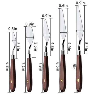 Cake Cream Spatula 5 Pieces/Set Stainless Steel Frosting Baking Pastry Tool Mixing Set Cake Icing Oi...