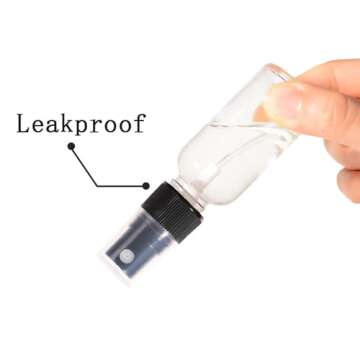 StellaCare 1oz Spray Bottles,Refillable Empty Glass Bottle with Small Fine Mist for Hair,Essential Oil,Plants, Cleaning Solutions(3 Pack)