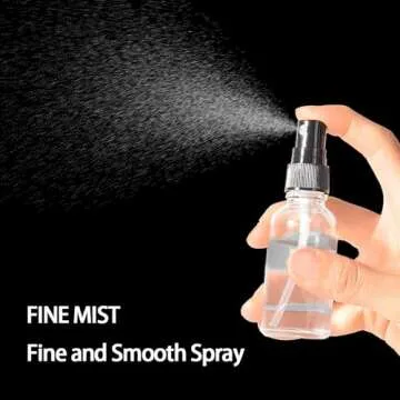 StellaCare 1oz Spray Bottles,Refillable Empty Glass Bottle with Small Fine Mist for Hair,Essential Oil,Plants, Cleaning Solutions(3 Pack)