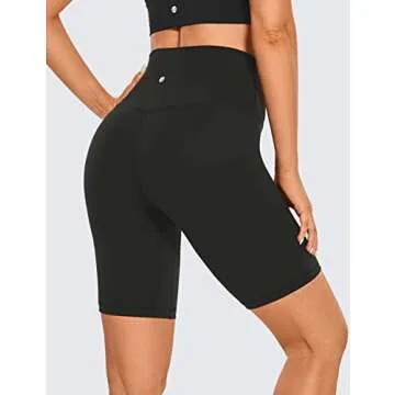 CRZ YOGA Women's Butterluxe Biker Shorts - High Waisted Spandex 8-Inch