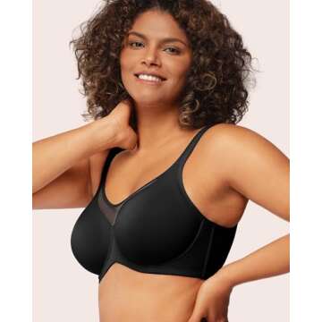 HSIA Minimizer Bras for Women Plus Size, Full Coverage Coolcomfort T Shirt Unlined Bra with Underwir...