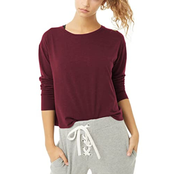 Bestisun Long Sleeve Yoga Workout Shirt for Women