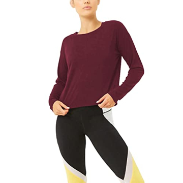 Bestisun Long Sleeve Yoga Workout Shirt for Women