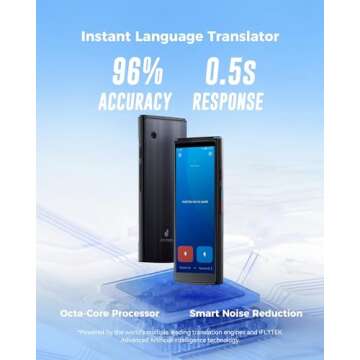 Jarvisen Language Translator Device, Two-Way Instant Voice Translator for 108 Languages, Real-Time Translation Device with Online Offline Translation, Portable Traductor for Travel, Business