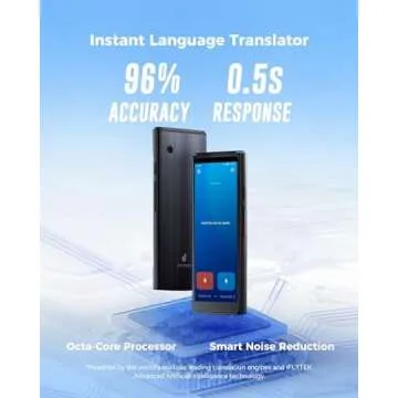 Jarvisen Language Translator Device, Two-Way Instant Voice Translator for 108 Languages, Real-Time Translation Device with Online Offline Translation, Portable Traductor for Travel, Business