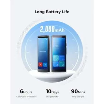 Jarvisen Language Translator Device, Two-Way Instant Voice Translator for 108 Languages, Real-Time Translation Device with Online Offline Translation, Portable Traductor for Travel, Business