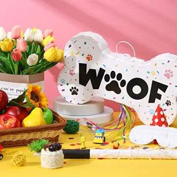 Sotiff Dog Piñata Set for Fun Dog Birthday Celebrations