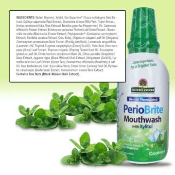 Natures Answer Periobrite Mouthwash 16 oz | Whitens Teeth | Freshens Breath | Removes Plaque | Minimizes Dry Mouth