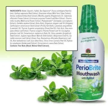 Natures Answer Periobrite Mouthwash 16 oz | Whitens Teeth | Freshens Breath | Removes Plaque | Minimizes Dry Mouth