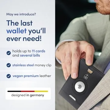 Stylish TRAVANDO AirTag Wallet with RFID Protection