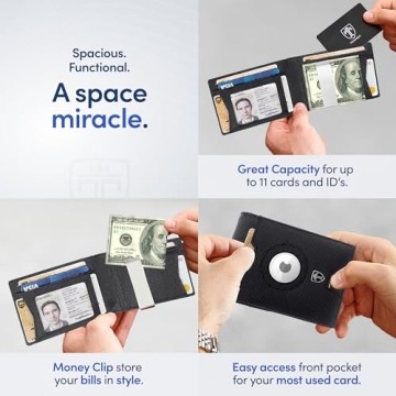 Stylish TRAVANDO AirTag Wallet with RFID Protection