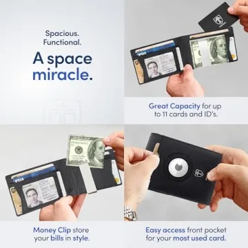 Stylish TRAVANDO AirTag Wallet with RFID Protection