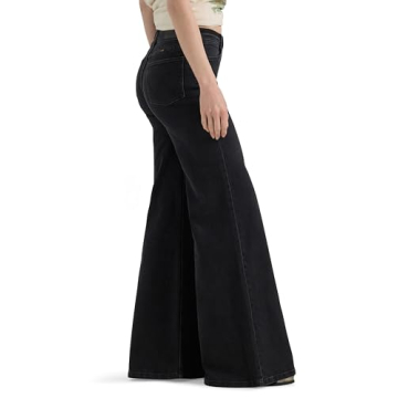 Wrangler Women's Wide Leg Flare Jean, Carbon