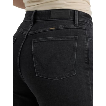 Wrangler Women's Wide Leg Flare Jean, Carbon
