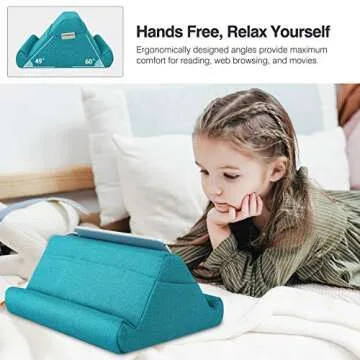 MoKo Tablet Pillow Holder: Multi-Angle Lap Pillow for iPad and Tablets Up to 12.9"