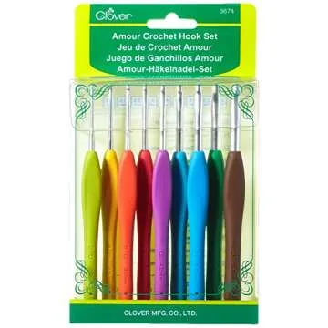 Clover 3674 Amour Crochet Hook Set - Colorful & Comfortable