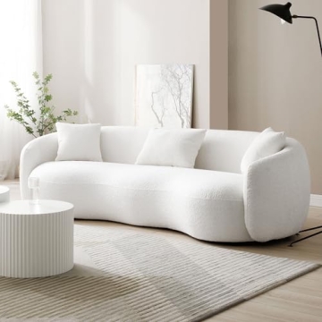 Elegant WILLIAMSPACE 94" Curved Sofa for Modern Living