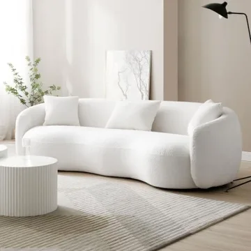 Elegant WILLIAMSPACE 94" Curved Sofa for Modern Living