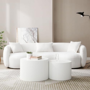 Elegant WILLIAMSPACE 94" Curved Sofa for Modern Living