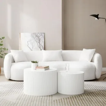 Elegant WILLIAMSPACE 94" Curved Sofa for Modern Living