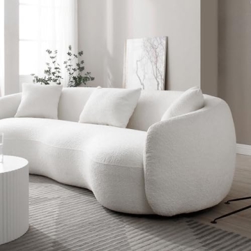 Elegant WILLIAMSPACE 94" Curved Sofa for Modern Living