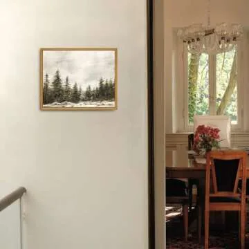 Roslynity Vintage Pine Tree Canvas Wall Art for Home