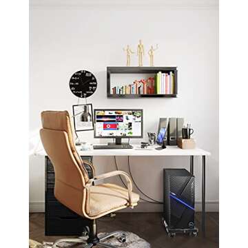 Seloom Adjustable Mobile Computer Tower Stand with Wheels