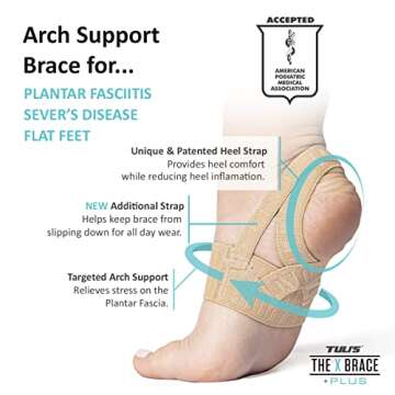 Tuli's X Brace Plus for Arch Support and Heel Pain Relief