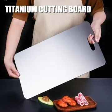 100% Pure Titanium Cutting Board - Double-Sided