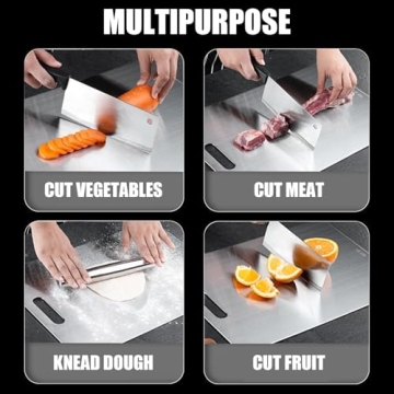 100% Pure Titanium Cutting Board - Double-Sided