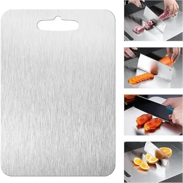 100% Pure Titanium Cutting Board - Double-Sided