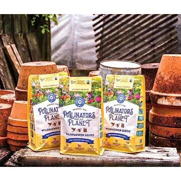 BUZZY Wildflower Pollinator Seed Mix (1lb Bag), 18 Pollinator-Friendly Varieties, Protect The Pollinators & Save The Planet, Coneflower, Sunflower, Calendula, Cosmos, & More, Growth Guaranteed