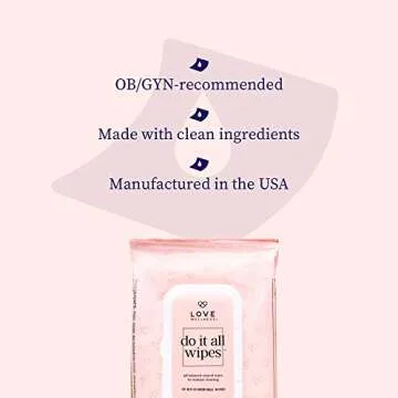 Love Wellness Do It All Wipes - Feminine Wipes - OB/GYN Recommended - Helps maintain a women’s vaginal microbiome – 30 wipes per pack – Perfect for on the go!