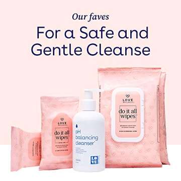 Love Wellness Do It All Wipes - Feminine Wipes - OB/GYN Recommended - Helps maintain a women’s vaginal microbiome – 30 wipes per pack – Perfect for on the go!