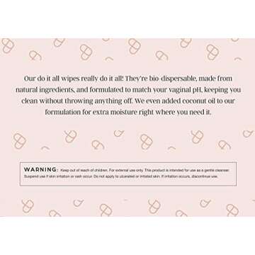 Love Wellness Do It All Wipes - Feminine Wipes - OB/GYN Recommended - Helps maintain a women’s vaginal microbiome – 30 wipes per pack – Perfect for on the go!