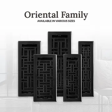Elegant Decor Grates AJH410-BLK Black Floor Register