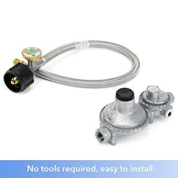 Reliable Stanbroil RV Propane Hose with Gauge - 20 Inch