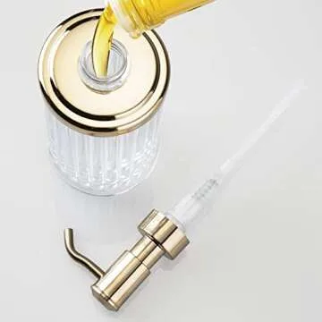 Elegant mDesign Fluted Plastic Soap Dispenser Set