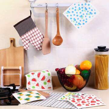 Mixed Fruit Reusable Dish Towels - 12 Pack