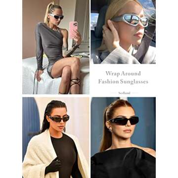 SeeBand Wrap Around Fashion Sunglasses for Men Women Swift Oval Dark Sunnies Silver Mirrored Outdoor Sport Shades Rider Eyeglasses (Matte Black/Pink Mirror)