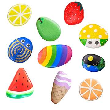 Jar Melo Rock Painting Kits for Kids, Hide & Seek Rock Kits, Arts & Crafts Kits for Kids Age 6-12, Best Gift Art Set, Waterproof Paints