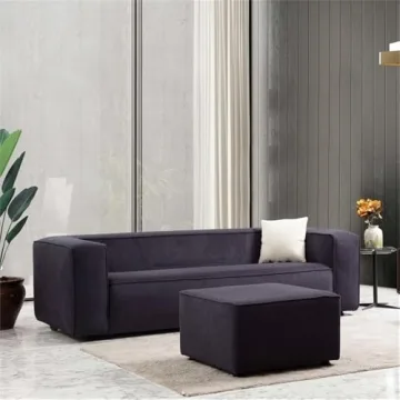 Mid-Century Modern Sofa in French Boucle Fabric