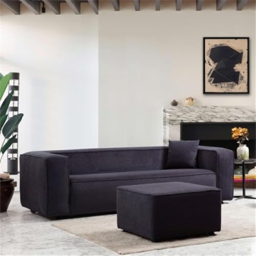 Mid-Century Modern Sofa in French Boucle Fabric