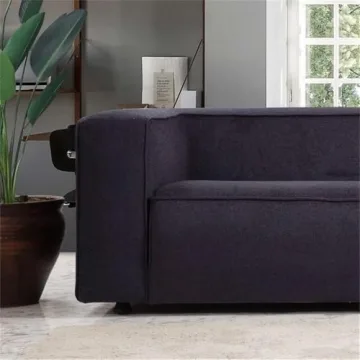 Mid-Century Modern Sofa in French Boucle Fabric