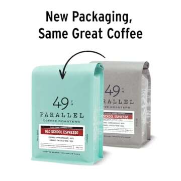 49th Parallel Coffee Roasters Old School Espresso - Gourmet Whole Beans, 340 GR