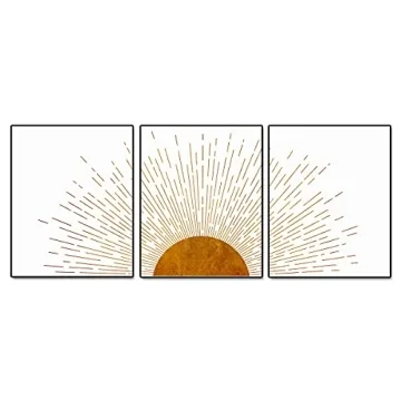 Sun Ray Art Prints Boho Decor Set of 3 Prints Unframed 11x14